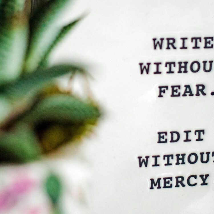 Write without fear and edit without mercy